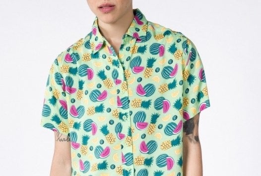 Mens Button Down Short Sleeve Shirt Queen of Cases Color Up Your Life 